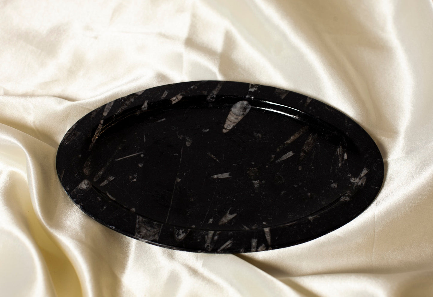 Marble Platter: Black Calcite