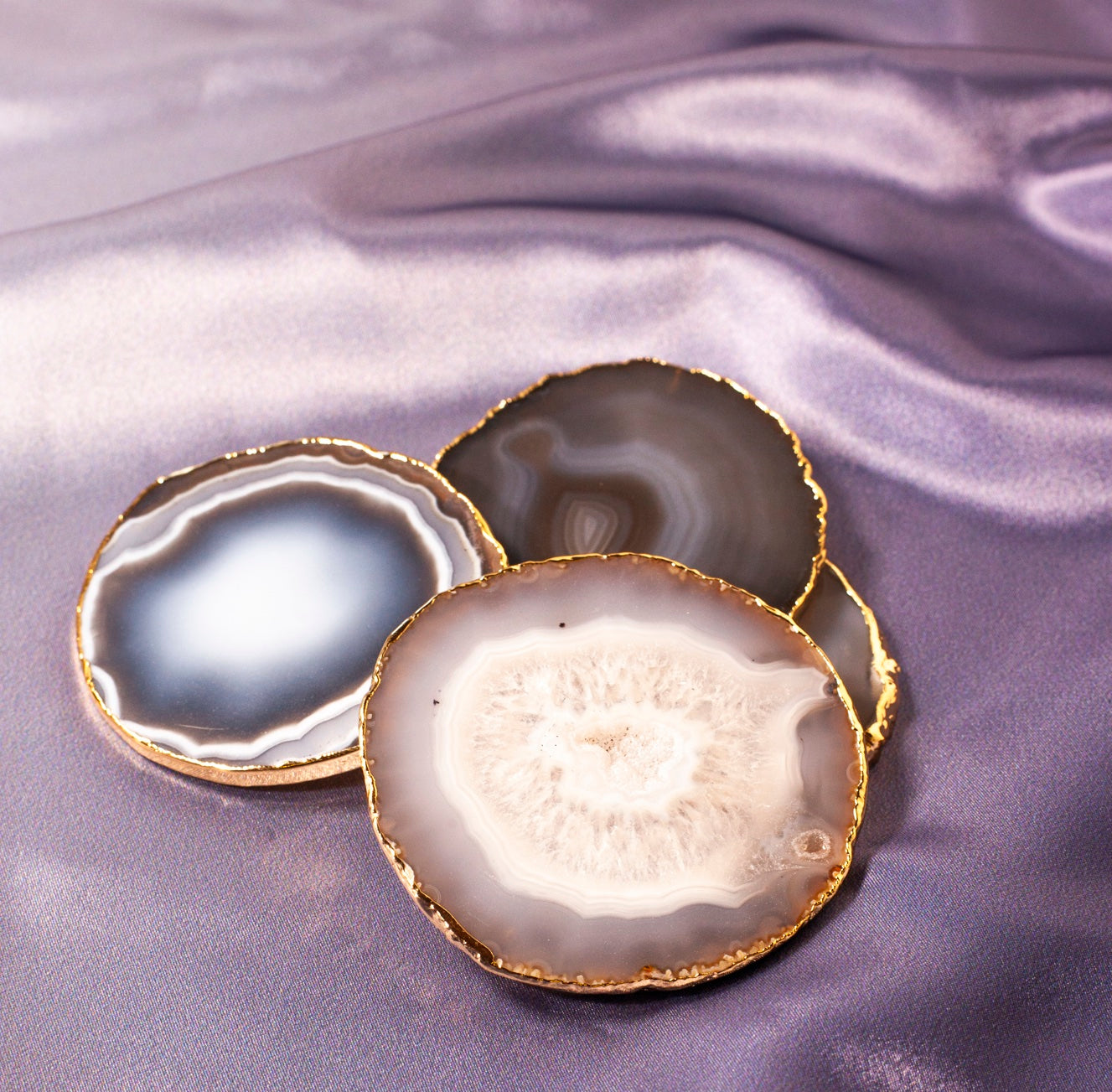Crystal Agate Coaster Set